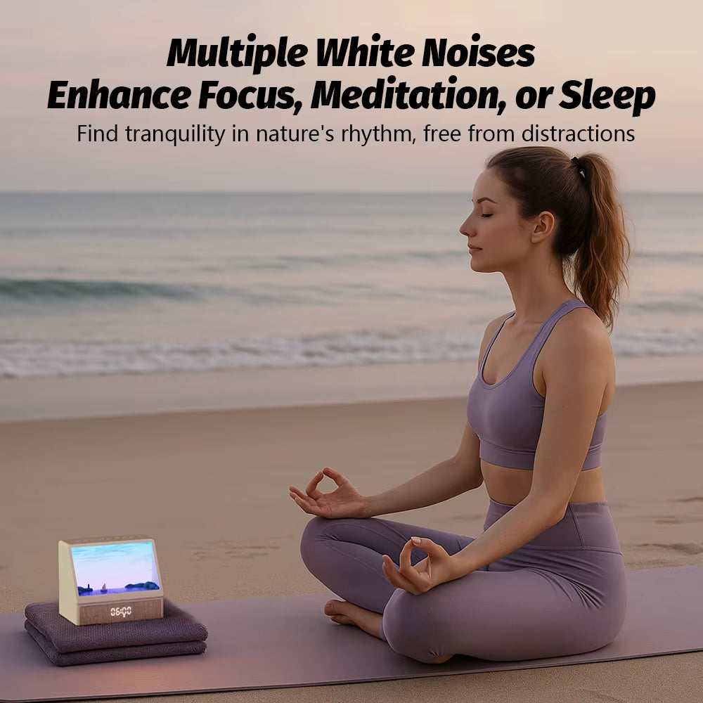 Bluetooth Sunrise Alarm Clock Table Light White Noise Wake up Light with 12 Sounds Dimmable Sleep Clock for Adults Kids Bedroom