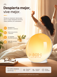 Despertador de Amanecer - Luz Natural, Radio FM y Sonidos Relajantes